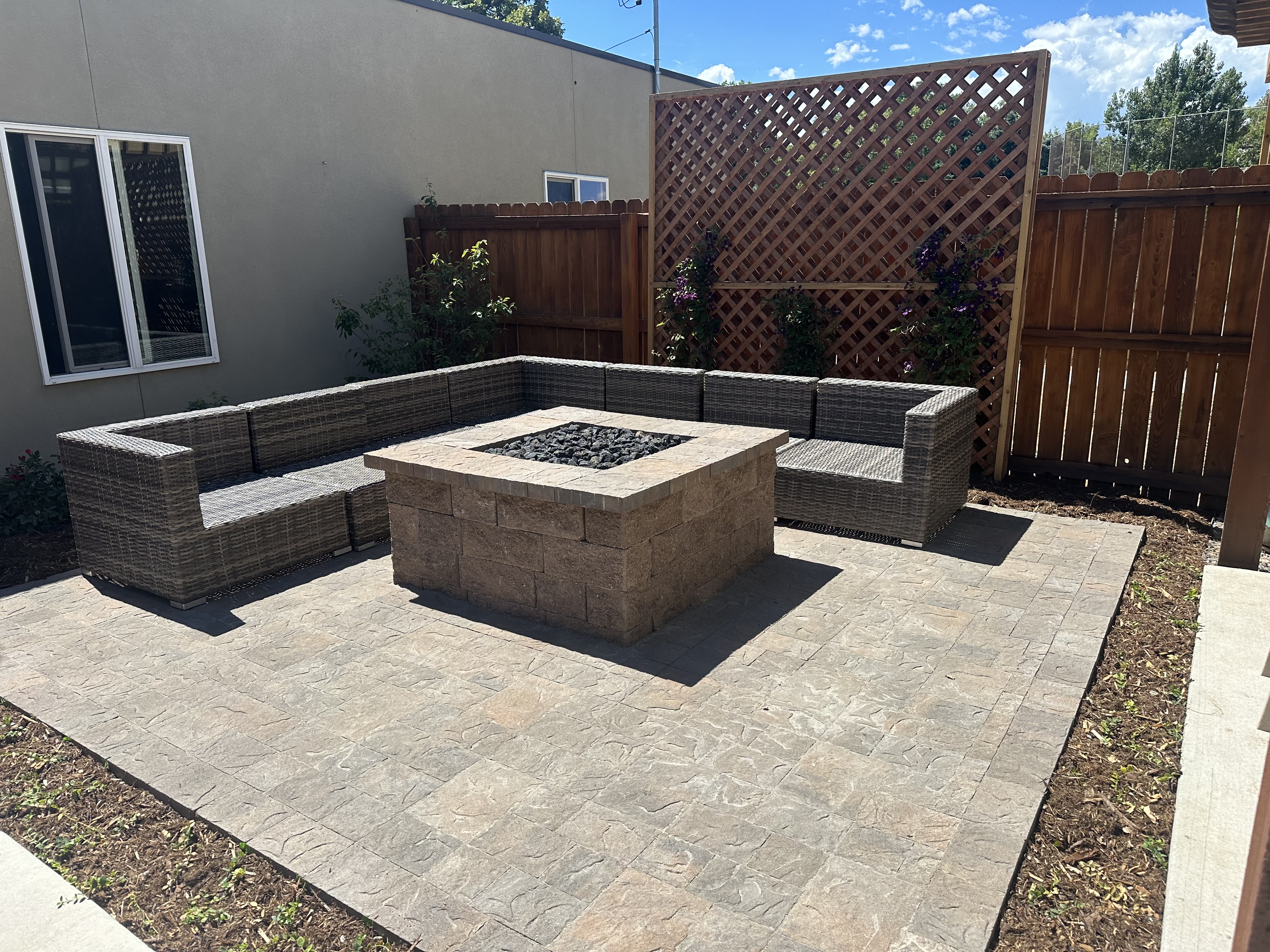 Paver Patio with Trellis